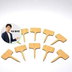 지금 필요한 대나무 팻말 화분 우드 이름표 식물 식물네임텍 10P K31872EA, 본상품