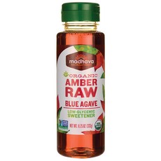 마다가바 유기농 앰버 로우 블루 아가베 - 11.75 온스 Madhava Organic Amber Raw Blue Agave - 11.75 oz, 1개