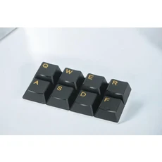 알루미늄 키 캡 금속 체리 키보드 실버 블랙 WASD 기계식 게임 액세서리 용 방향, Black gold-8pcs A