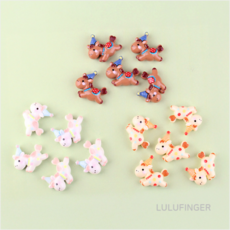 [룰루핑거] 미니어쳐 꼬깔모자 말 색상선택 3x2.6cm (5개입), 미니어쳐 꼬깔모자 말 갈색