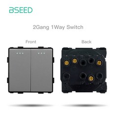 BSEED 벽 조명 기능 TV 소켓 패널 유리 부품 스위치 CAT5 EU 콘센트 전원 DIY 회색 USB, 220V용, 2Gang Reset