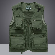 남성 얇은 어깨 멀티 포켓 조끼 재킷 캐주얼 패션 야외 낚시 6XL 여름 가을, 없음, Image Color 2