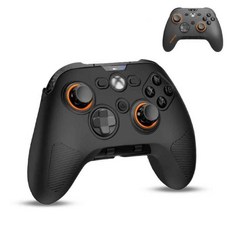 FIOPAZ Scuf Valor Pro 컨트롤러용 실리콘 케이스 Scuf와 호환되는 부드러운 스킨 커버 컨트롤러 낙하 먼지 및 긁힘 방지 보호 블랙, Black, 1개
