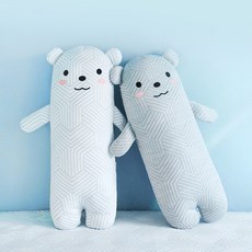 이솔홈 시원이 곰인형 듀라론 냉감 바디필로우, 화이트