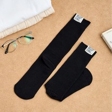 _ 잇츠삭스 골지 레이어드 장목 양말 블랙_FS0825045, _ 잇츠삭스 골지 레이어드 장목 양말 블랙_FS0825