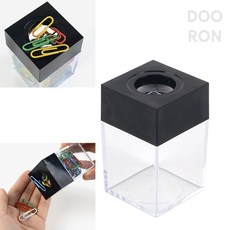 두론샵 클립 디스펜서 자석뚜껑 클립통 정리함 꺼내기편한 보관함