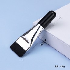 DFMEI 新款超薄軟毛平頭多功能化妝刷便攜迷你短柄面膜刷無痕一字粉底刷, 黑色短柄一字粉底刷OPP袋裝:如圖, 1個
