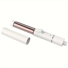 짧은 머리용 세라믹 미니 컬링 다리미 여행용 소형 헤어 컬러 이중 전압 막대 1 인치, 유럽 연합, White