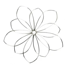 금속 꽃병 꽃꽂이 그리드 꽃 스템 거치대 멀티 홀 꽃다발 식물 고정 꽃 개구리 다리미 꽃꽂이 도구, 02 Silver2