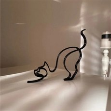 강아지 고양이 미니멀리스트 예술 조각 장식 선물 금속 홈 오피스 동물 모양 1. Chihuahua, 2. pomeranian