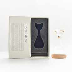 天氣預報瓶安德森貓風暴瓶生日禮物禮品埃及貓天氣瓶, 1個, 透明埃及貓 普通禮盒裝:透明埃及貓 普通禮盒裝