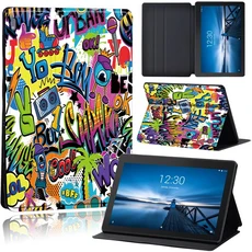 레노버 탭 M10 X605F X505F/탭 M10 PLUS X606F X/탭 E10 TB-X104F/TB-X104L 커버 가죽 낙서 사진 케이스 용, 09 graffiti016, 06 Tab E10 TB-X104F