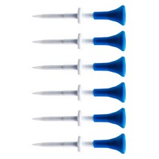 6pcs 플라스틱 골프 티 높이 조절 볼 골프 트레이닝 볼 티, 01 하얀색