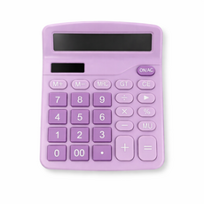다용도 사무 가정 탁상용 파스텔 계산기, 1개, 퍼플
