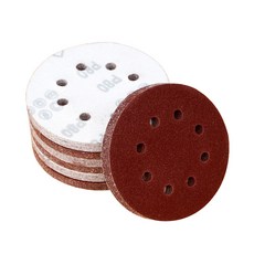 원형 사포 샌딩기 사포 123mm 8홀 벨크로 사포 40-2000방, 5장, 40방