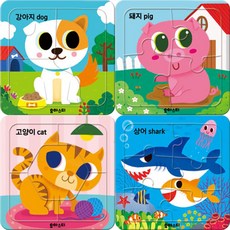 ns store 3 4 5 6조각 판퍼즐 - 첫퍼즐 - 동물 (4종), 1개