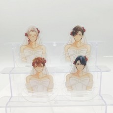 台灣爆款 爆款周邊 自製 未定事件簿周邊立牌夏彥陸景和莫弈左然婚紗擺件送閨蜜生日禮物, 1個, 婚紗莫弈,4.5厘米立牌