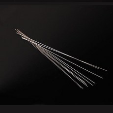 手工針 細長針 大眼針 串珠針 手鏈項鏈專用針, 1個, 隨機型號-1根 不送針瓶,細串珠神器 0.45mm粗