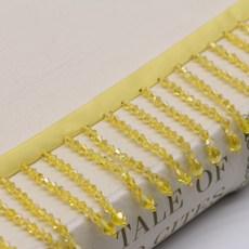 크리스탈 펜던트 비즈 프린지 레이스 DIY 의류 무대 드레스 홈 커튼 모자 장식 액세서리 1 야드 가격, 1야드 가격, light yellow, 1개