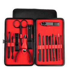 블랙 손톱깍이 네일케어 패디 발톱 15P 손톱관리세트, default, 1개