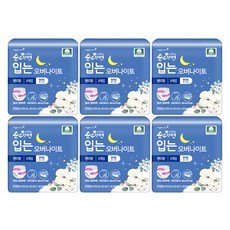 순수한면 입는 오버나이트, 중대형, 8개입, 6개
