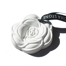 AROMA STONE 擴香石 山茶花造型 擴香飾品 汽車/居家香氛, 1個, 硅藻土擴香掛片-字母-灰,25