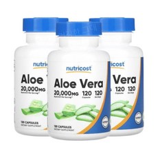 Nutricost AloeVera 알로에베라 20000mg 120캡슐 3개 알로에