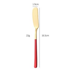 日式牛油刮 304不鏽鋼黃油鏟 奶酪果醬塗抹器, 紅金, 1個