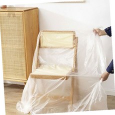 이사 보관 대형 가구 덮개 먼지 방지 비닐 커버 테이프 부착 침대 소파 장롱, 1개, 소형