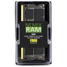 네믹스 램 16GB (1X16GB) DDR4 3200MHZ PC4-25600 1Rx6 1.2V CL22 260핀 비ECC SODIMM 키트 ASUS 노트북 및 PC 마더보드와, 1개