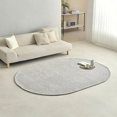 곰표코지베어 라운드형 반원형 세린 러그 거실 카페트 극세사 단모 먼지없는 방수