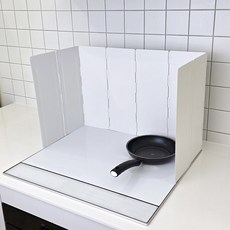 클렌 가스렌지 가림막 기름튐방지 렌지가드 화이트 + 보관파우치 세트, 1개
