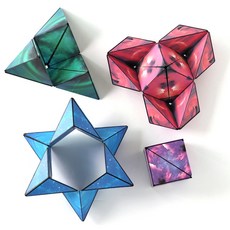 우주큐브 4종 세트 자석큐브 마그네틱 매직 미니 퍼슬 큐브, 우주큐브 4종세트, 1개