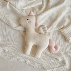 돗투돗 돗유니콘 오가닉 애착인형 출산선물, 1개, 핑크