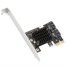 PCIe SATA 3.0 확장 카드 ASM1061 Windows Linux용 SSD HDD NAS용 2포트 6Gbps 컨트롤러 핫스왑 가능 어댑터, [01] 옵션1, 검은색