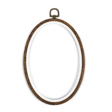 10-26cm 모조 나무 자수 프레임 라운드 스퀘어 화환 크로스 스티치 후프 링 플라스틱 수지 합금 바느질 바, 09 18X25cm, 1개