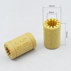 RJ4JP 01 08 RJMP-01-08 LM8UU LM8LUU 플라스틱 솔리드 폴리머 리니어 베어링 CNC 3D 프린터 부품 베어링, 01 10개