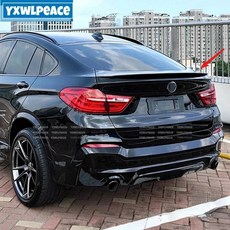 BMW F26 X4 스포일러 14-17 ABS 소재 P 스타일 리어 트렁크 윙 바디 키트 호환, 유광 블랙