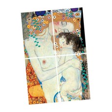 MN 명화포인트 클림트 모자상 현관방문시트지