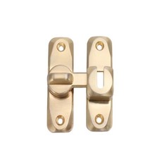 新北現貨 免打孔門扣 90度門鎖 門鎖扣 紗窗鎖 拉門鎖 扣移 門鎖 卡扣 防盜門 插銷 門栓, 免打孔門扣金色【帶4個螺絲】, 1個