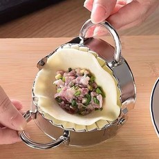 가정 주방 만두 빚기 손쉬운 제작 도구 떡국 만두 성형 스테인리스 틀 기구, 1개, 스텐만두메이커