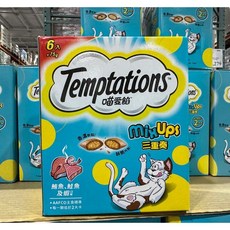 Temptations 喵愛餡 三重奏貓零食 鮪魚、鮭魚及蝦, 1個, 超商取貨