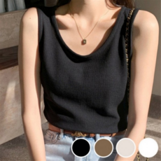 [오앤디샵] 루즈핏 통기성 좋고 민소매티셔츠 와플원단 여성 편한