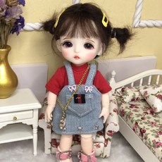 구체관절인형 16cm 커스텀 메이크업 인형 1/8, 검은색/갈색 공