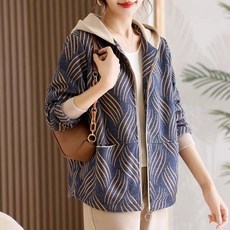 50대 중년 여성 봄가을 캐주얼 후드 자켓 빛깃닥
