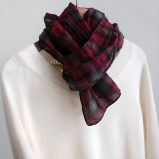 Vavisoo Lena 格紋棉質圍巾