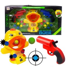 헝그리덕 슈팅게임 장난감총 가족게임 실내완구, 타잎1 권총, 1개