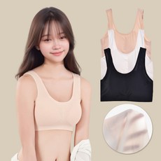 유토밸런 주니어 심리스 무봉제 메쉬 초경량 3단계 브라 3P