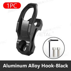BLALION 오토바이 수하물 헬멧 후크 알루미늄 마운트 오토바이 스쿠터 홀더 가방 걸이 다기능 후크 액세서리, Black