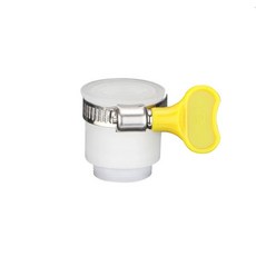 水龍頭萬用 多功能淨水器過濾器轉接頭, 22mm塑膠ABS款(附旋緊扣), 白色